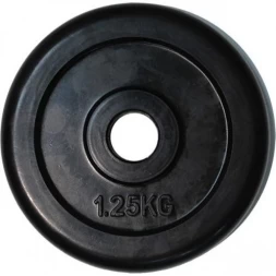 Диск обрезиненный ZSO черный &quot;Classic&quot; D-26, 1,25 кг, фото 1