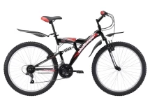 Велосипед Challenger Mission Lux FS 26 черно-красный 18''