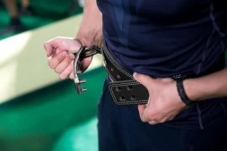 Пояс Пауэрлифтинг жим лежа с карабином 60мм, трехслойный, фото 10