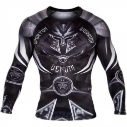 Рашгард Venum Gladiator 3.0 Black/White L/S, фото 1