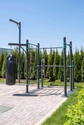 Комплекс для взрослых и детей с турниками и боксерским мешком, фото 6
