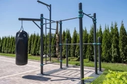 Комплекс для взрослых и детей с турниками и боксерским мешком, фото 7
