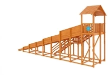 Зимняя деревянная горка &quot;Snow Fox 10 м ДОМИК&quot;