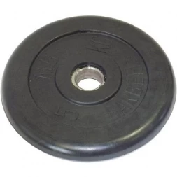 Диск обрезиненный черный MB Barbell d=26 мм, 5 кг