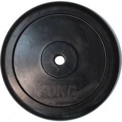 Диск обрезиненный ZSO черный &quot;Classic&quot; D-26, 20 кг, фото 1