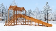 Зимняя деревянная горка &quot;Snow Fox 10 м&quot; МАКСИ
