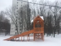 Зимняя деревянная горка &quot;Snow Fox 10 м&quot; МАКСИ