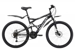 Велосипед Black One Attack FS 26 D чёрный/серый/белый 18&quot;