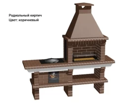 Печь Аристократ 714 Радиальный кирпич красный с коричневым, фото 6