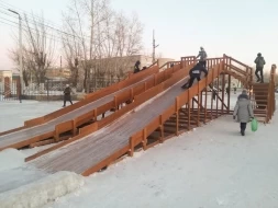Зимняя деревянная горка &quot;Snow Fox 4 ската&quot;, фото 7