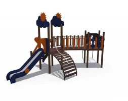 Детский игровой комплекс Весенница с металлическим скатом Н-1200 ДИО 04112, фото 1