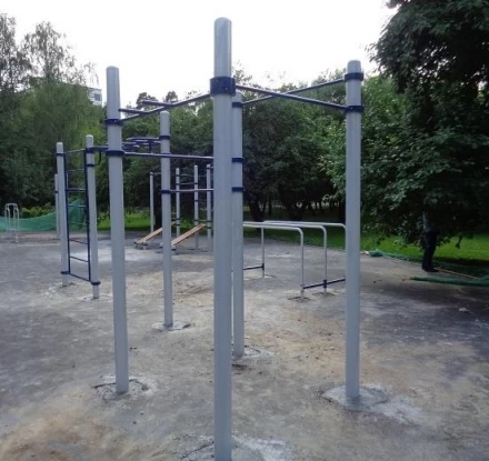 Каскад турников и рукоходов (стационарный, с хомутами)  W-2.1.2. , фото 3