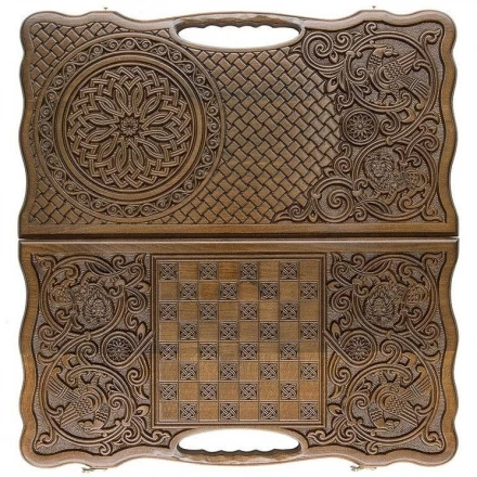 Нарды резные &quot;Армянский узор 6&quot; с ручкой 60, Haleyan, фото 1