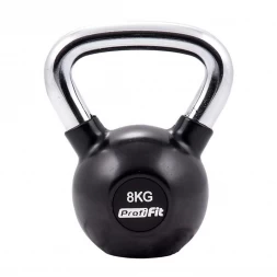 Гиря обрезиненная с хромированной ручкой PROFI-FIT,  8 кг, фото 1