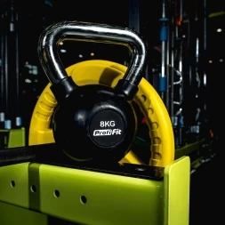 Гиря обрезиненная с хромированной ручкой PROFI-FIT,  8 кг, фото 2
