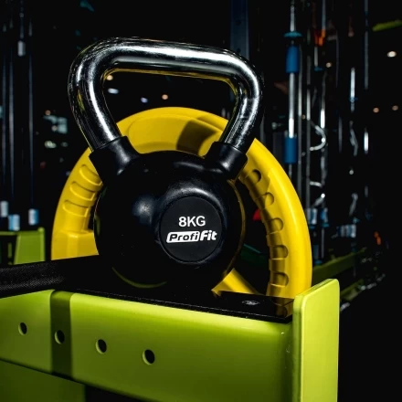 Гиря обрезиненная с хромированной ручкой PROFI-FIT,  8 кг, фото 2