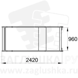 Горка из нержавеющей стали размером 2420х1005 мм, фото 5