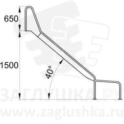 Горка из нержавеющей стали размером 2420х1005 мм, фото 4