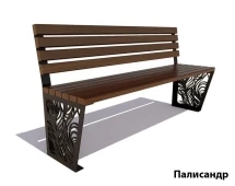Парковая скамейка Павлин, Сосна (без подлокотников) 2 м