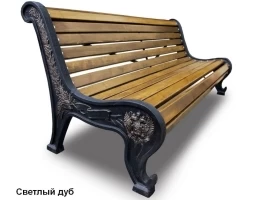 Скамейка чугунная Патриот, Сосна 1,8 м, фото 4