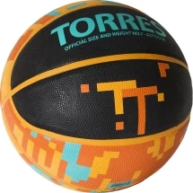 Мяч баск. &quot;TORRES TT&quot; арт. B02127,  р.7, резина, нейлон. корд, бут. кам., черный-мультиколор
