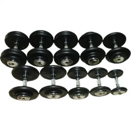 Гантельный ряд ZSO 2,5 кг - 25 кг (10 пар), шаг 2,5 кг, BASIC, фото 1