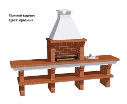 Печь Аристократ 710 Прямоугольный кирпич красный с коричневым, фото 8