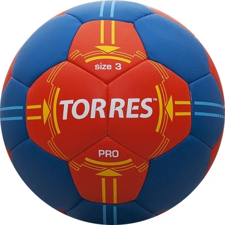 Мяч ганд. &quot;TORRES PRO&quot; арт.H30063, р.3, ПУ, 4 подкл. слоя, оранжево-синий, фото 1