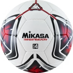 Мяч футбольный тренировочный &quot;MIKASA REGATEADOR5-R&quot;, р.4, бело-черно-красный