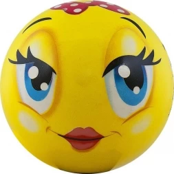 Мяч детский &quot;Funny Faces&quot;, диаметр 12 см, желтый