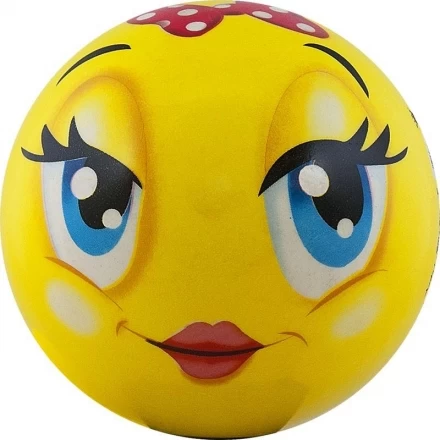 Мяч детский &quot;Funny Faces&quot;, диаметр 12 см, желтый, фото 1