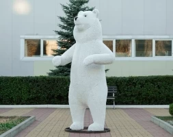 Топиари Медведь цирковой, белый, h=250 см - газон Eco, фото 3
