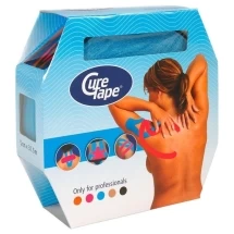 Тейп кинезиологический CureTape Giant Roll Blue, 5 см x 31.5 м, арт. 160332, голубой