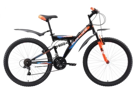 Велосипед Black One Flash FS 26 чёрный/оранжевый/голубой 18&quot;, фото 1