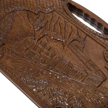 Нарды резные &quot;Паровоз&quot; с ручкой 60, Haleyan, фото 4