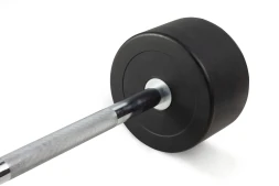 Штанга неразборная обрезиненная 50 кг Прямой гриф, фото 3