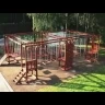 Веревочный парк 7 этапов с сетчатой страховкой