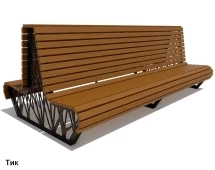 Скамейка уличная Ессентуки, Лиственница 1,5 м