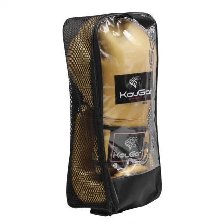 Перчатки боксерские KouGar KO600-8, 8oz, золото, фото 3
