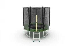 Батут с внешней сеткой и лестницей, диаметр 6ft (зеленый) EVO Jump External 6ft (Green) , фото 1
