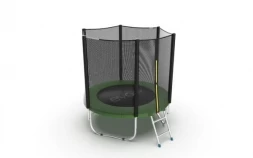Батут с внешней сеткой и лестницей, диаметр 6ft (зеленый) EVO Jump External 6ft (Green) , фото 4