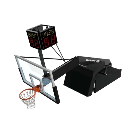 Стойка баскетбольная мобильная складная PRO, вынос 3250 с трехсторонним табло атаки, фото 4