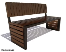 Скамейка парковая Аллея, Лиственница 1,5 м