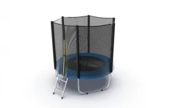 Батут с внешней сеткой и лестницей, диаметр 6ft (синий) EVO JUMP External 6ft (Blue) , фото 2