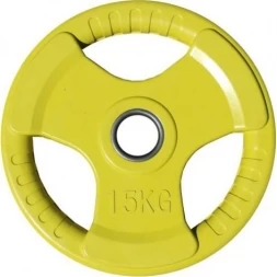 Диск обрезиненный ZSO цветной &quot;3 HANDLE&quot; D-51, 15 кг, фото 1