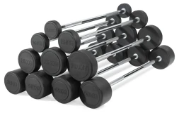 Штанга неразборная обрезиненная 7,5 кг Прямой гриф, фото 5