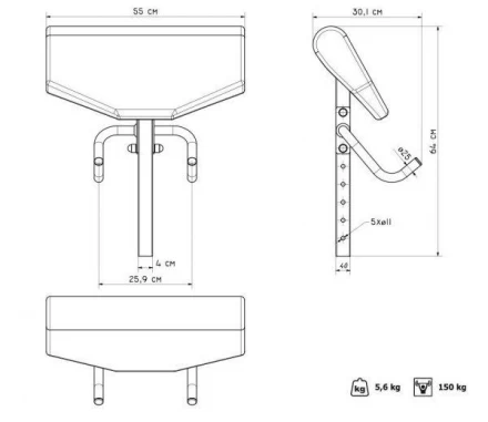 Дополнительная опция парта Скотта Marbo Sport MS-A101 (к скамье MS-L101), фото 4