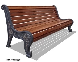 Скамейка чугунная Новый парк, Сосна 2,5 м, фото 3