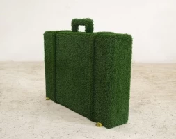 Топиари Дама с собачкой и саквояжем, h=185см - газон Eco, фото 7
