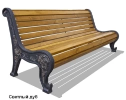 Скамейка чугунная Новый парк, Сосна 3,0 м, фото 5